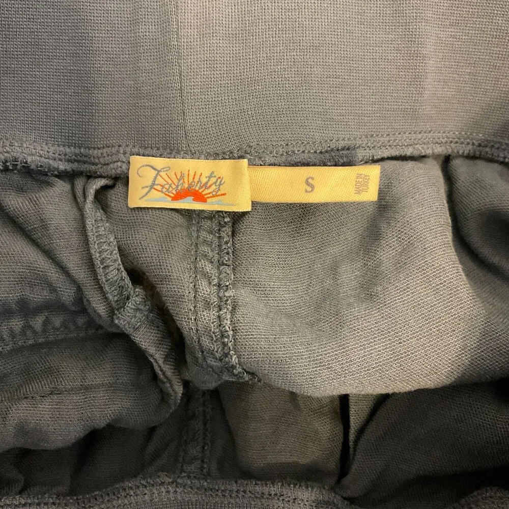 Faherty Pants S Blue Elastic Waist Tapered Leg Pockets